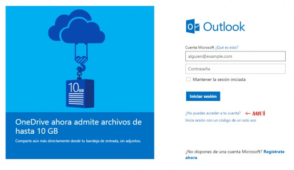 Recuperar Contraseña robada o perdida de Hotmail